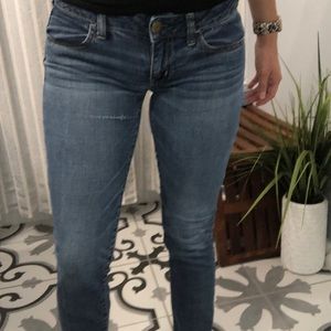 AE Super Stretch mid rise skinny jeans